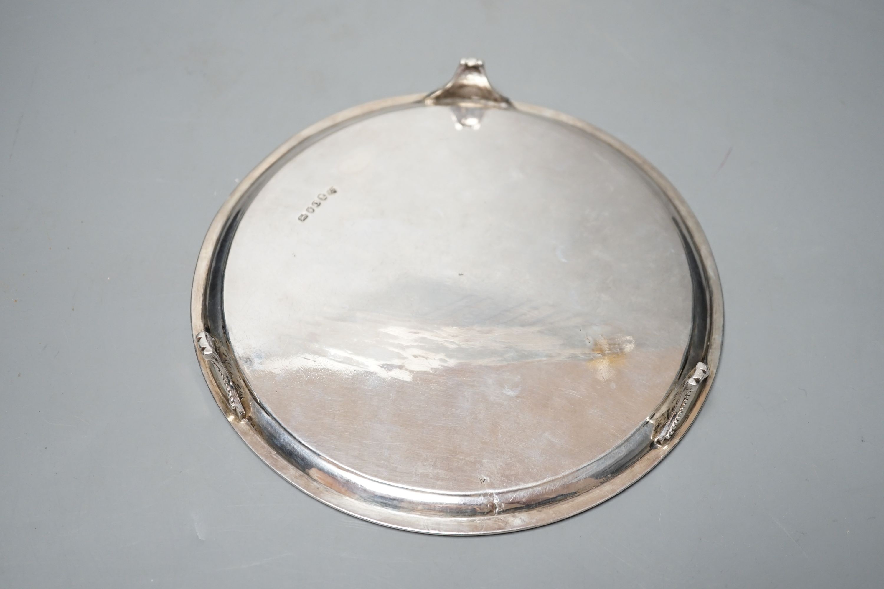 A George III silver circular waiter, Crouch & Hannam, London, 1789, 20cm, 13oz.